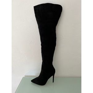 Thigh high, black, stiletto boot